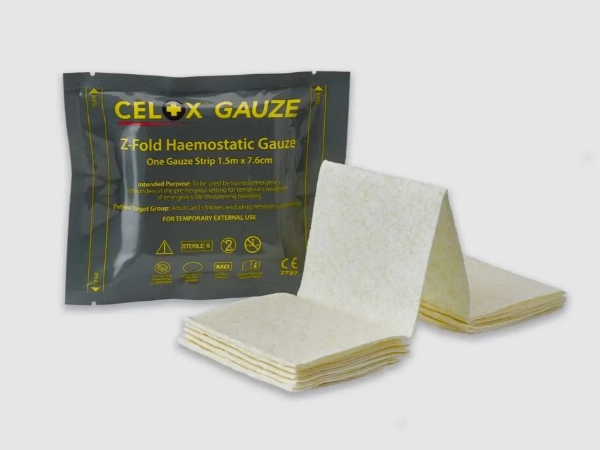 CELOX MEDICAL - Gauze Hämostatische Gaze für schnelle Blutstillung