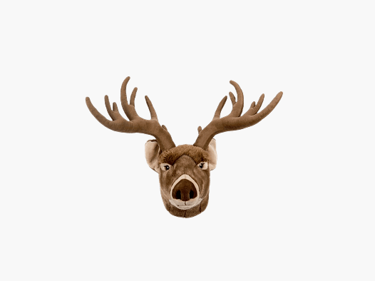 LivingActive Hirsch trophy head 70 cm – Large wall decoration made of plush