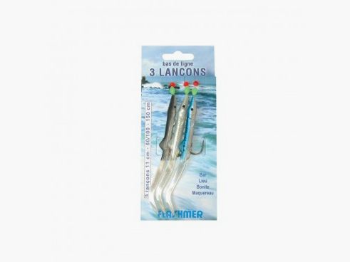 BAS DE LIGNE 3 LANCONS FLASHMER 11 CM