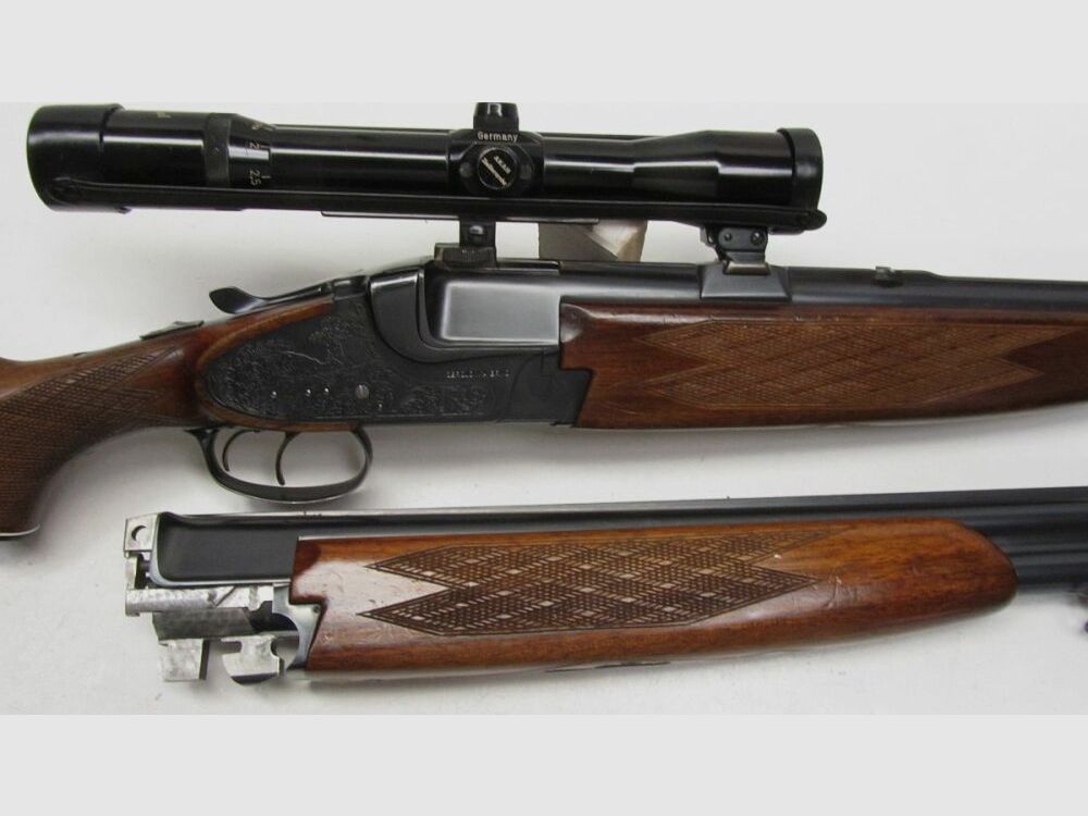 BBF side lock combination rifle Brünner BRNO SUPER, 7x65R & 12/70, ZFR S&B 12/70;7x65R