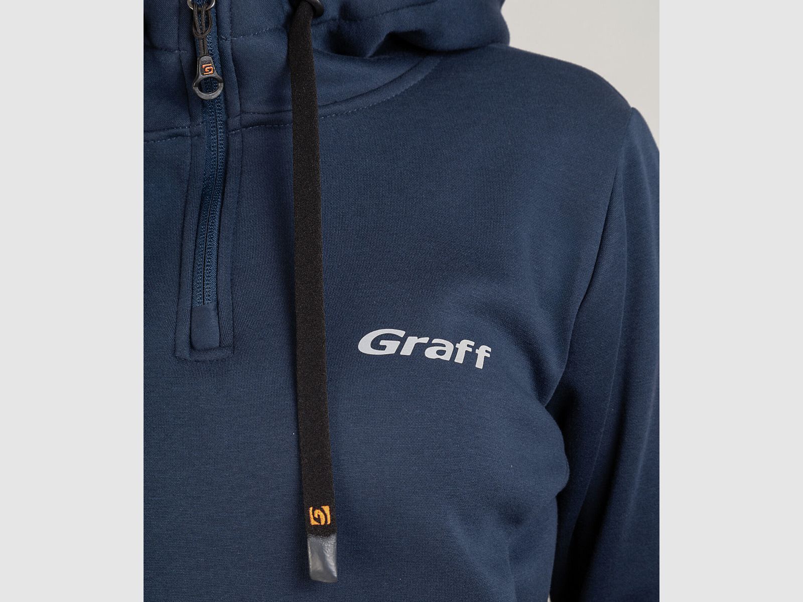 Women's kangaroo hoodie GRAFF 232-BL-D – Navy blue, image 24 of 56
