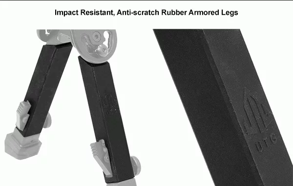 Leapers folding bipod, rubber-armored QD (TL-BP20Q-A), image 6 of 24