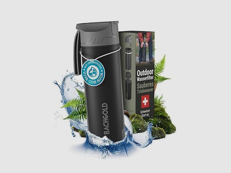 Bachgold® Profi Outdoor Wasserfilter Flasche