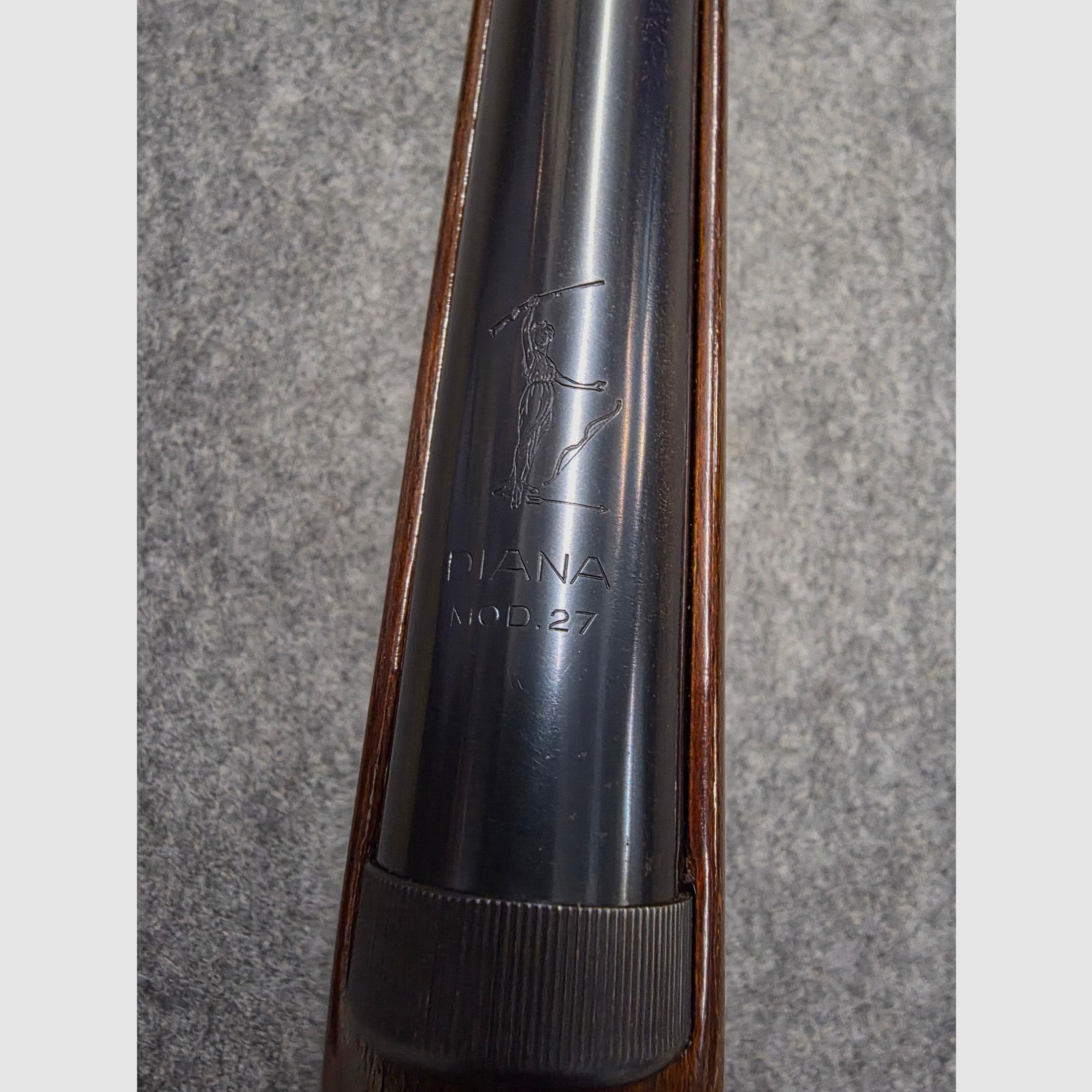 Carabina de aire comprimido Knicker Diana mod. 27 en estado casi nuevo sin signo F para coleccionistas