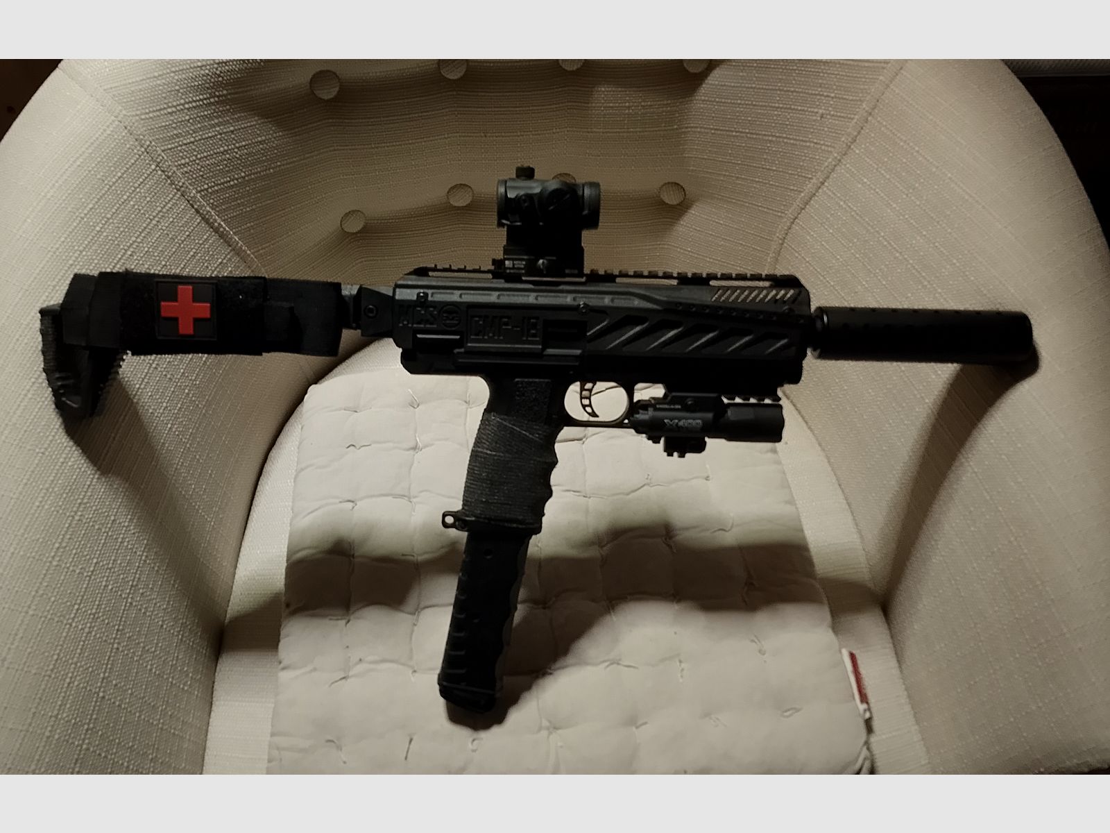 !Update! Tippmann Tipx MSC Body Kit Markierer .68 Zubehör Paintballs Gummibälle Alu Kugeln Cal 68 CO2 Set Visier Rot Grün Punkt Socom Laser Lampe
