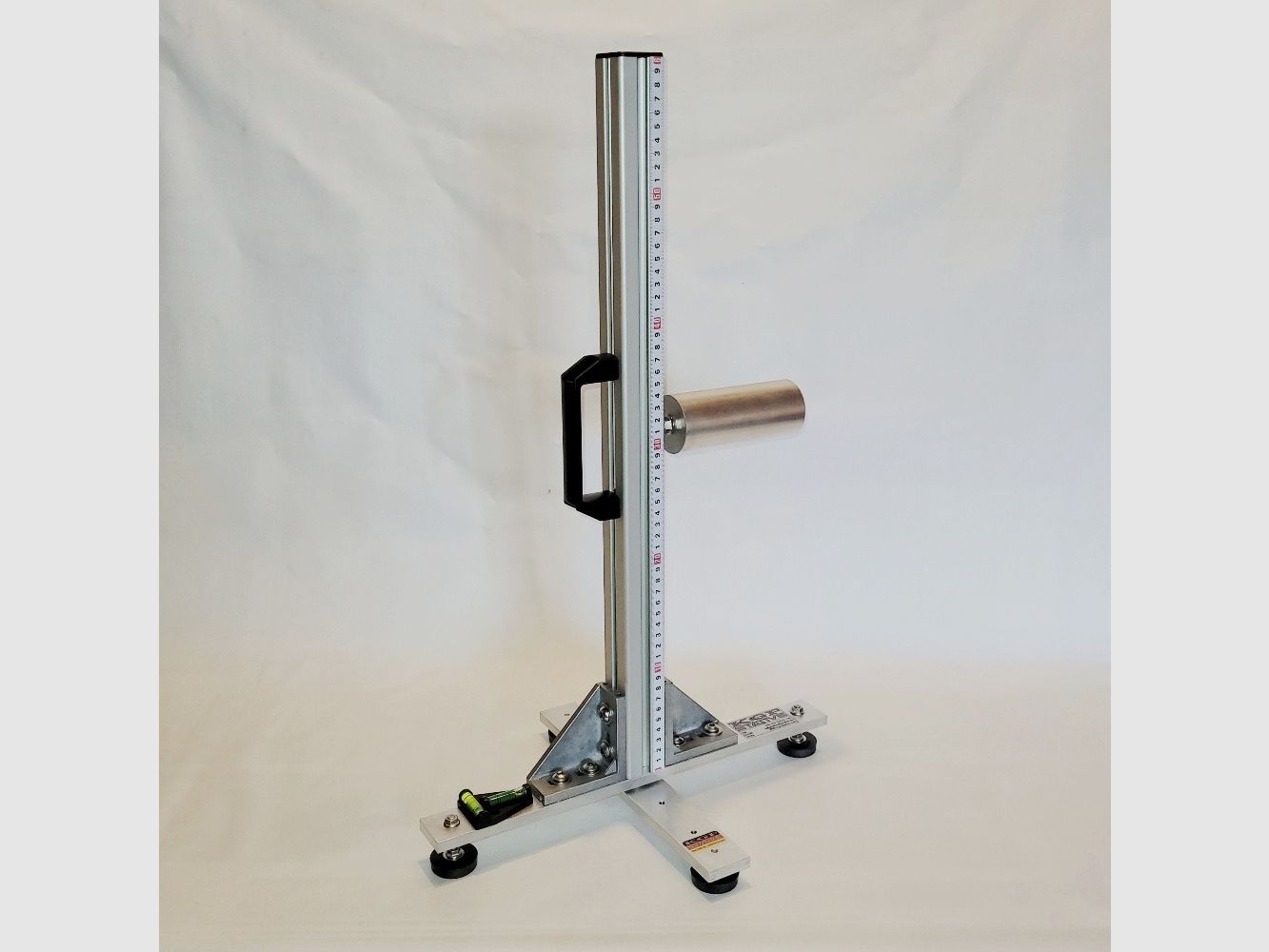KGF Auflagestativ - Auflageständer Alu X-600-Pro mit Buchenholz-Auflage, klappbar, Waage, Griff und Maßband