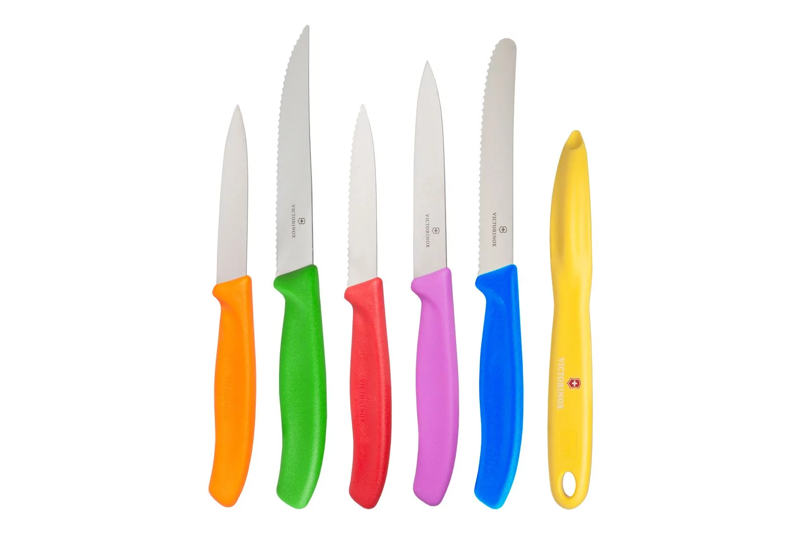 Victorinox SwissClassic Utility kitchen knives in a block, assorted colors – set of 6, image 4 of 20