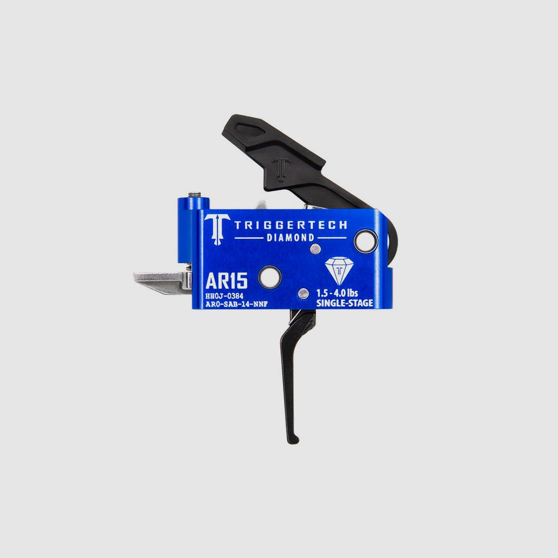 Mechanizm spustowy TRIGGERTECH AR 15 Diamond z językiem PVD Black Flat - Single Stage, zdjęcie 1 z 5