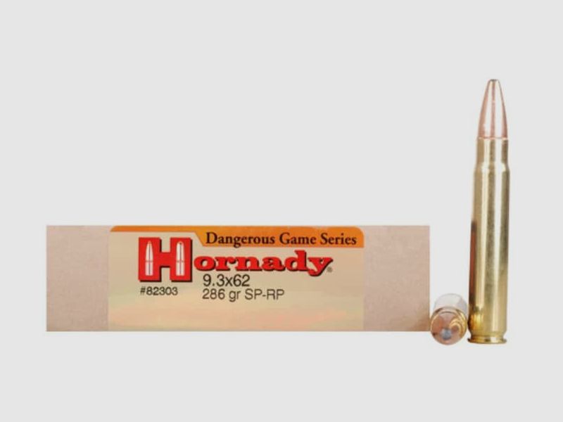 Hornady Dangerous Game Serie 9,3x62 286GR InterLock JSP 20 cartucce