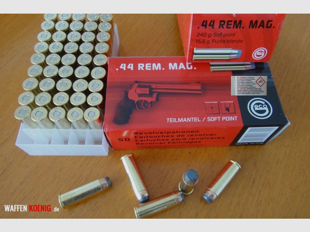 GECO 100 pezzi - cartucce GECO. 44 Rem.Mag. a punta parziale