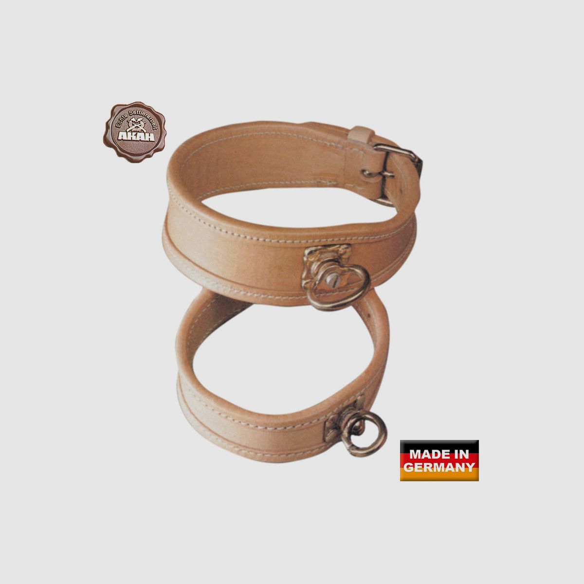 AKAH Schweißhalsung aus Fahlleder
