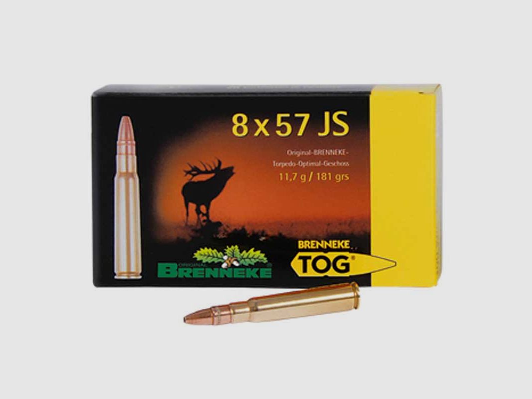 Brenneke 8x57 IS 181GR TOG 20 patronen