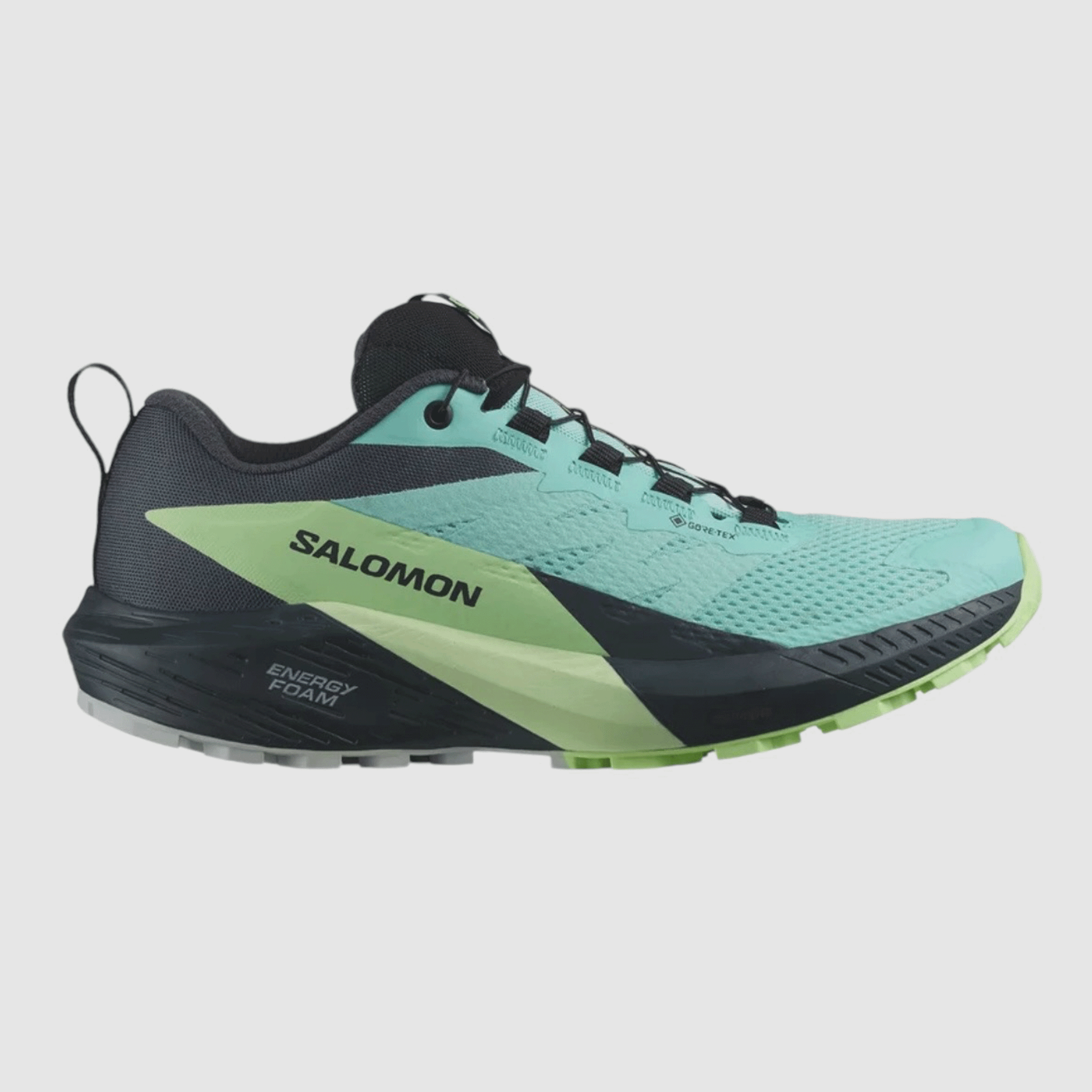SALOMON – WOMEN – SENSE RIDE 5 GTX W Blue Radiance / Green Ash / India Ink, image 1 of 8