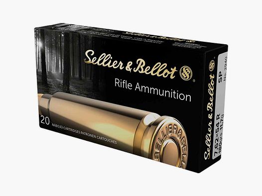 7,62x54 R deelmantel 11,7g/180 grs. Sellier & Bellot