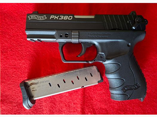 Walther PK380 schwarz, 9 mm kurz, + Zubehör