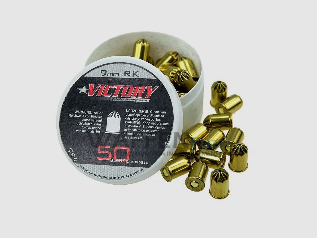 Victory Pobjeda caliber 9mm R blank brass case