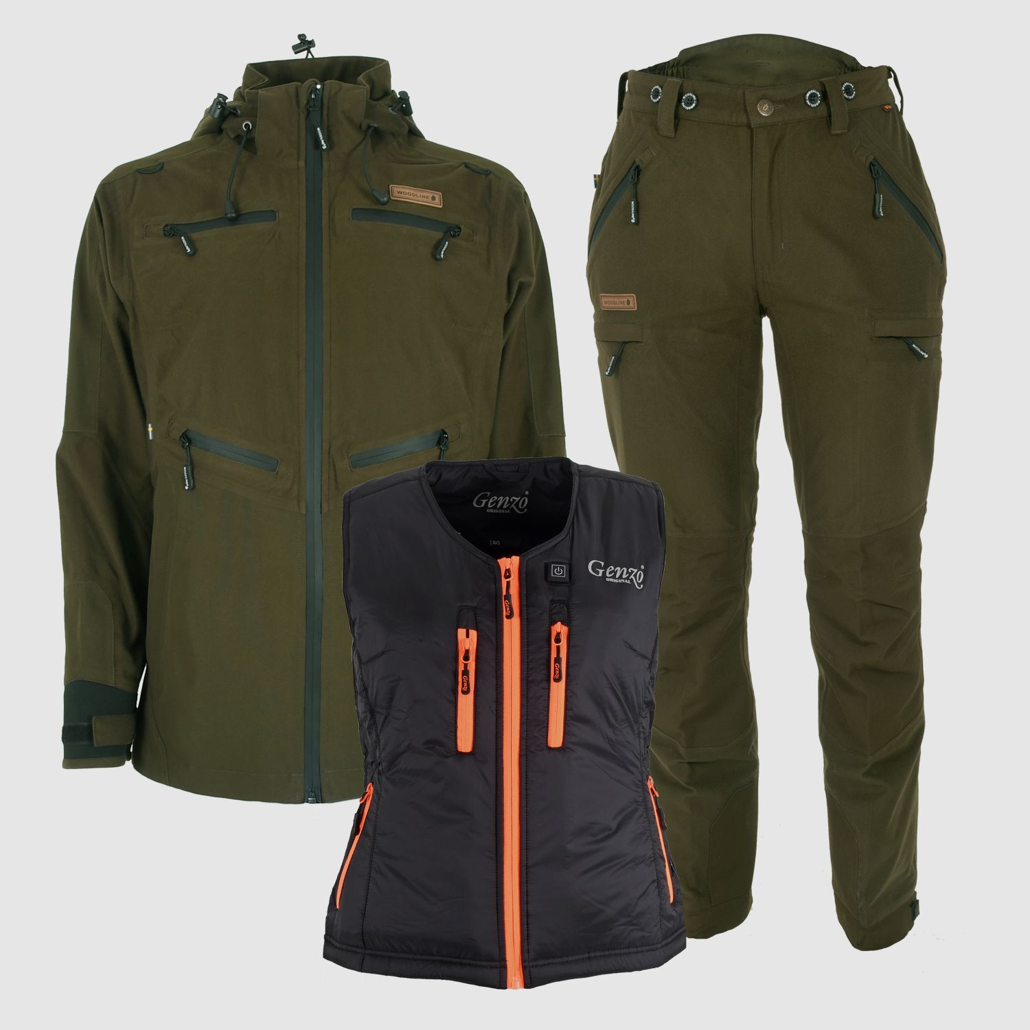 Woodline Stone Jagdanzug mit Thermoweste Damen