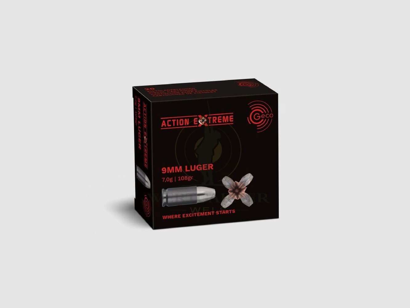 Geco 9mm Para Action Extreme 7,0g/108gr, 20 pz/confezione, immagine 2 di 2