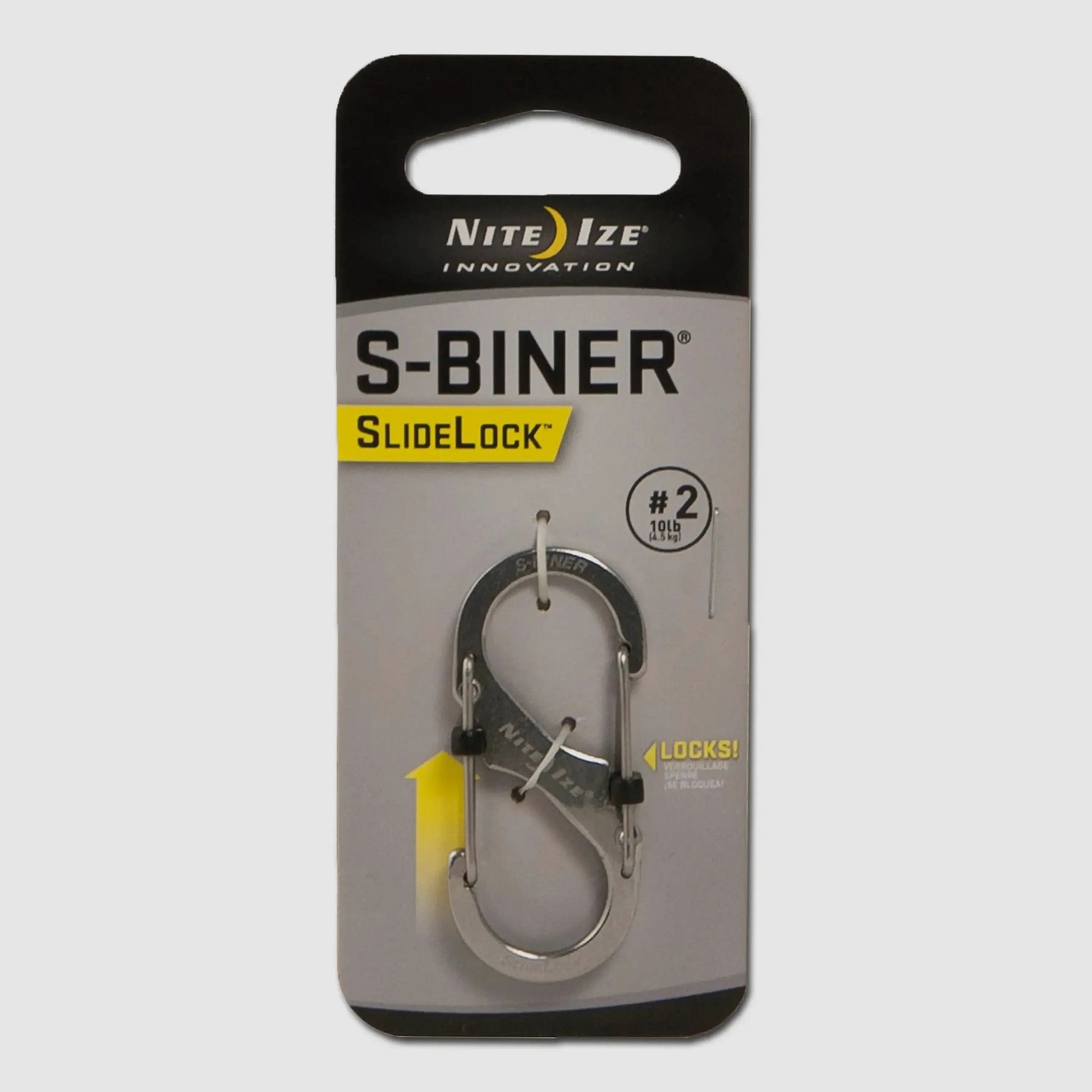 Nite Ize Nite Ize Moschettone S-Biner SlideLock in Acciaio Inossidabile - Nero / 3