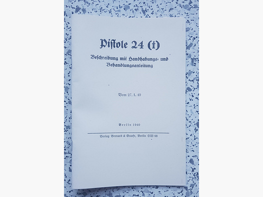 Pistole Mod. 24  Beschreibung Bedienungsanleitung Luftpistole Luftgewehr KK Gewehr Co2 Pistole siehe Beschreibung. Preis ab