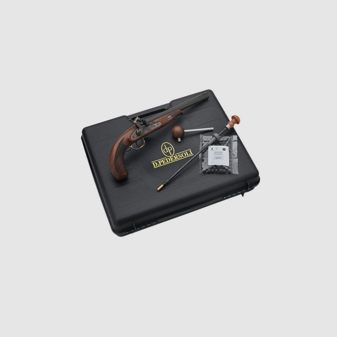 Perkussions Vorderladerpistole Pedersoli Continental Duelling Indoor-Set, Kaliber .45 (P18)