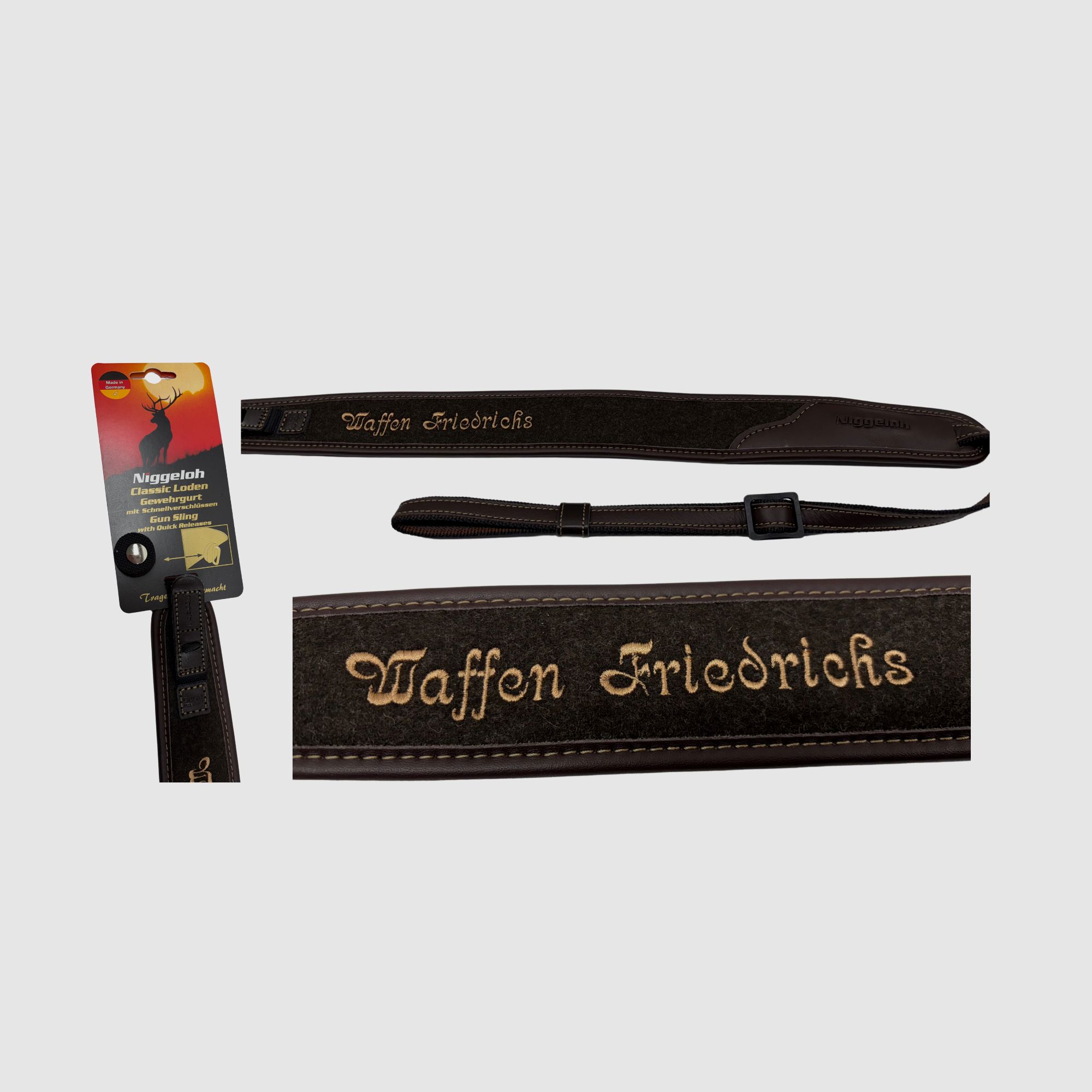 Waffen Friedrichs Niggeloh Gewehrriemen Classic Loden