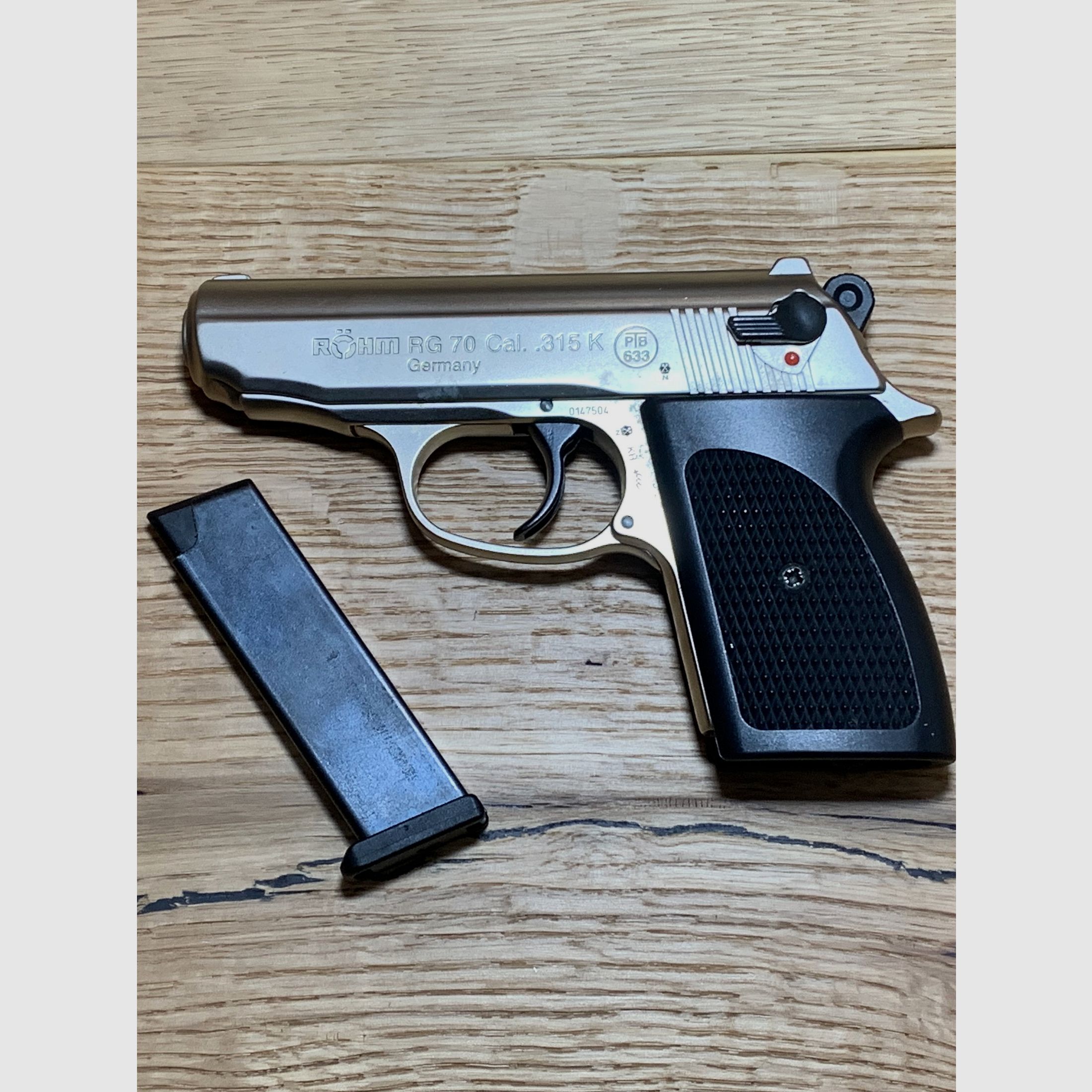 Röhm RG 70 Pistolet sygnałowy, matowo niklowany, Kal. .315