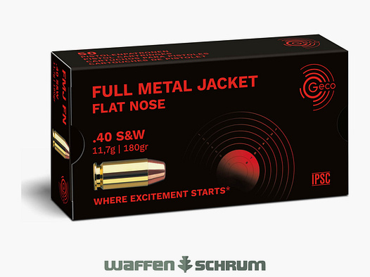Geco Pełnopłaszczowy - 11,7g - 180gr .40S&W