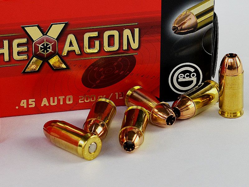GECO .45 Auto (.45 ACP) Hexagon, 200 grs 1 opakowanie (50 strzałów po 0,678 €*)