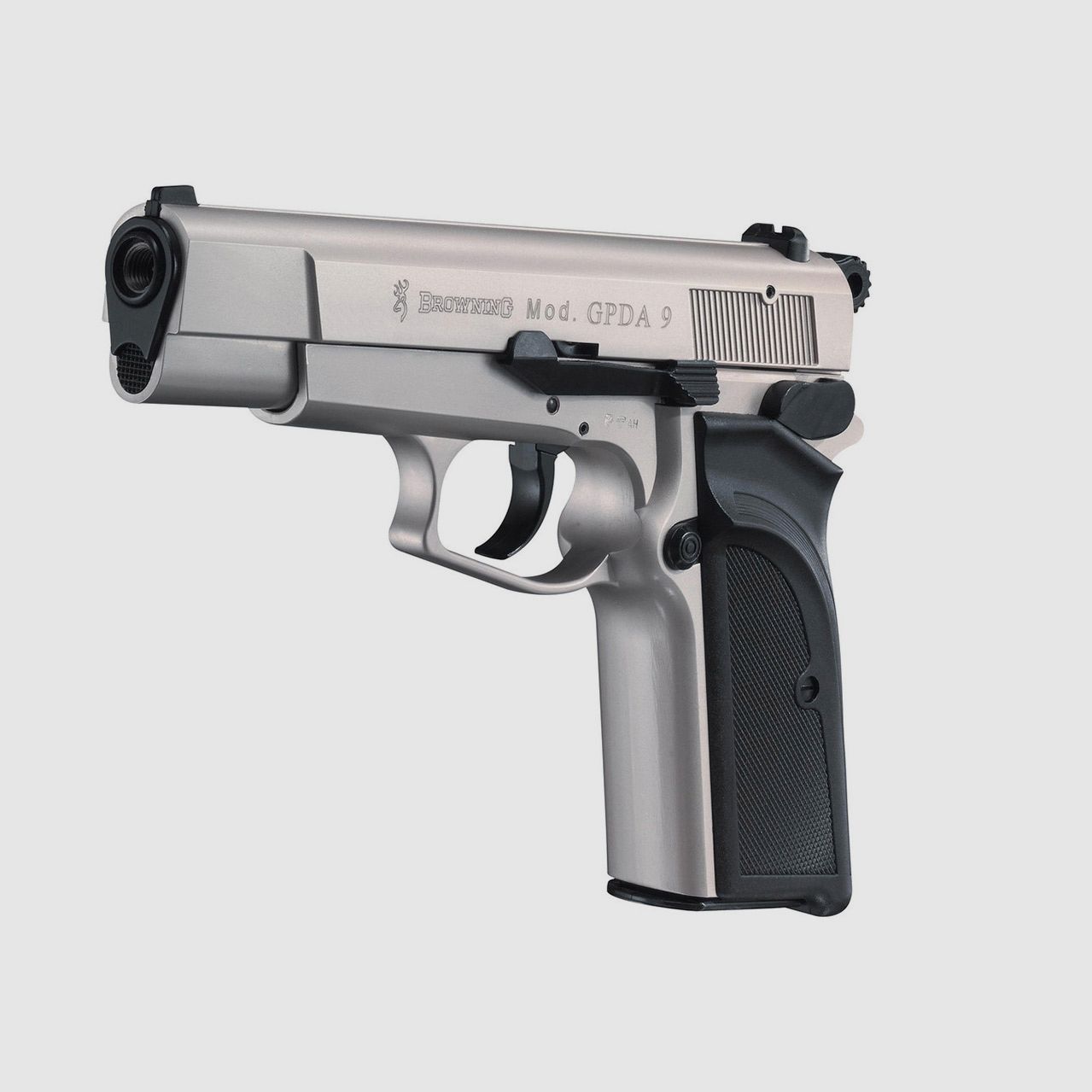 Schreckschuss Pistole Browning GPDA9 nickel KS Kaliber 9 mm P.A.K. (P18) + 50 Schuss