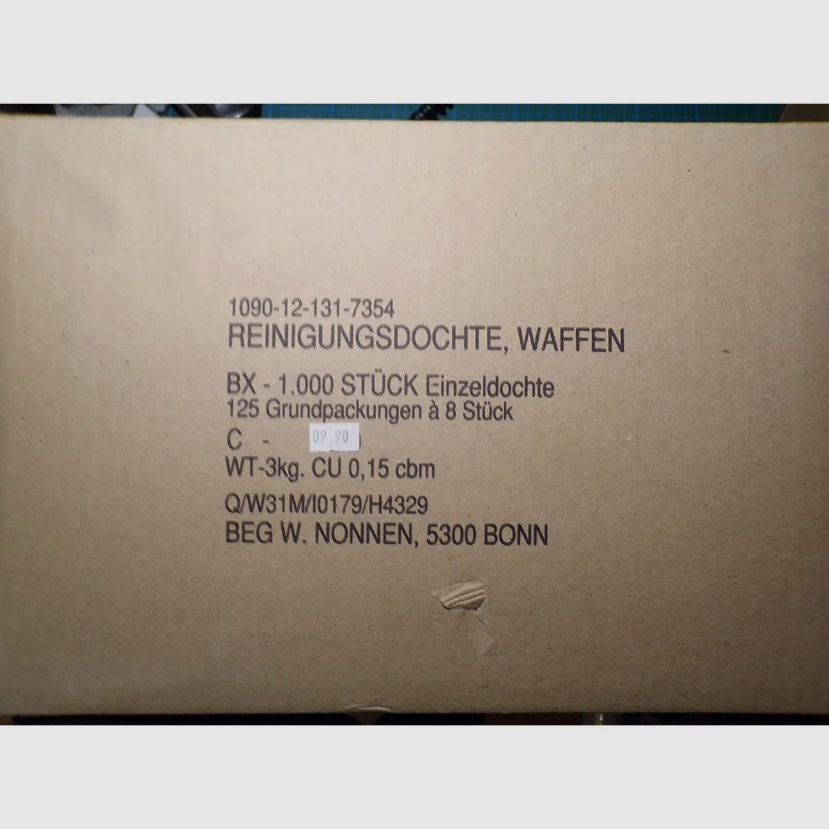 BW Waffen Reinigungsdochte, 1000 Stück-Pack