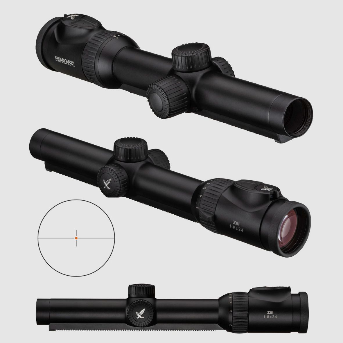 DJ Zielfernrohr Swarovski Z8i 1-8x24 Absehen LD-I mit Schiene EINZELSTÜCK ZUM SONDERPREIS