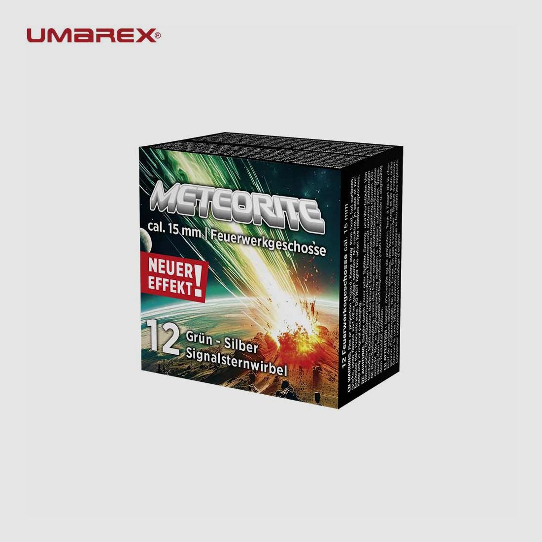 UMAREX SIGNALSTERNWIRBEL METEORITE 15mm grün-silber 15 Schuss