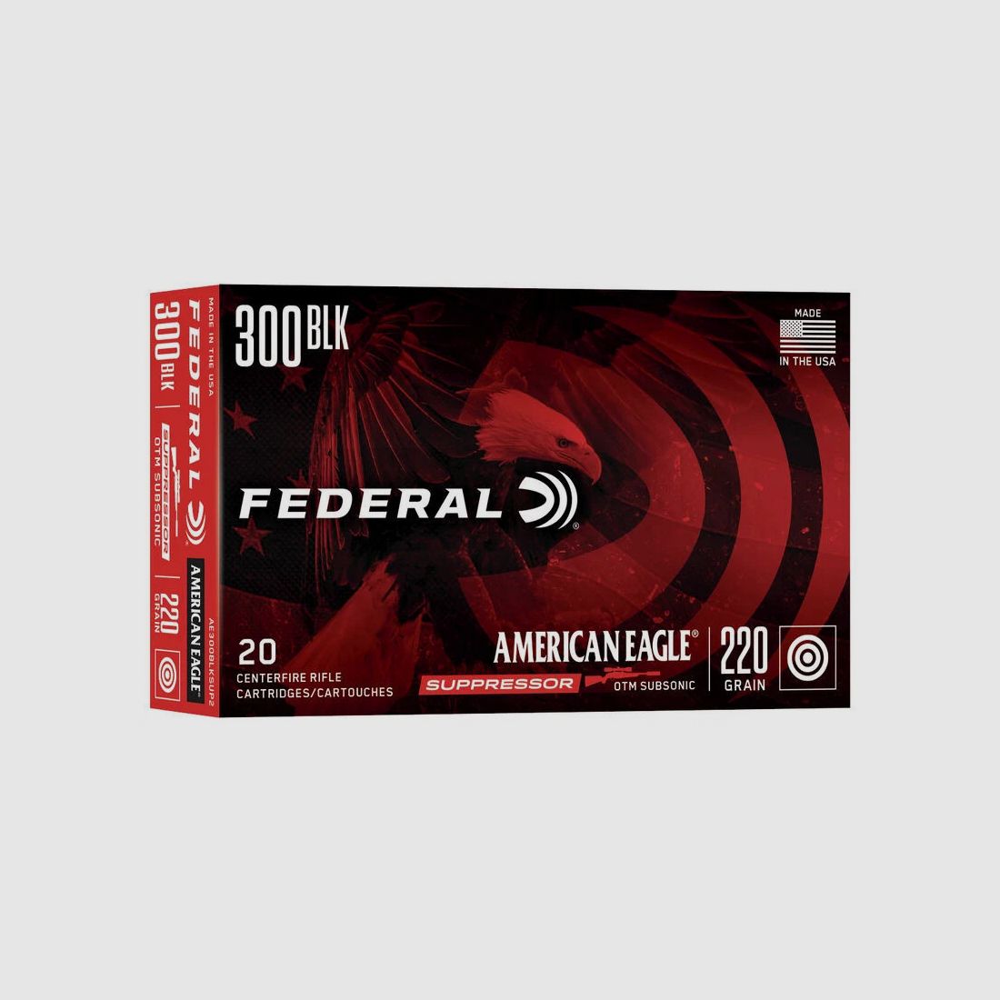 Metallmunition FEDERAL American Eagle – 300 AAC Blk – 220 grains – OTM