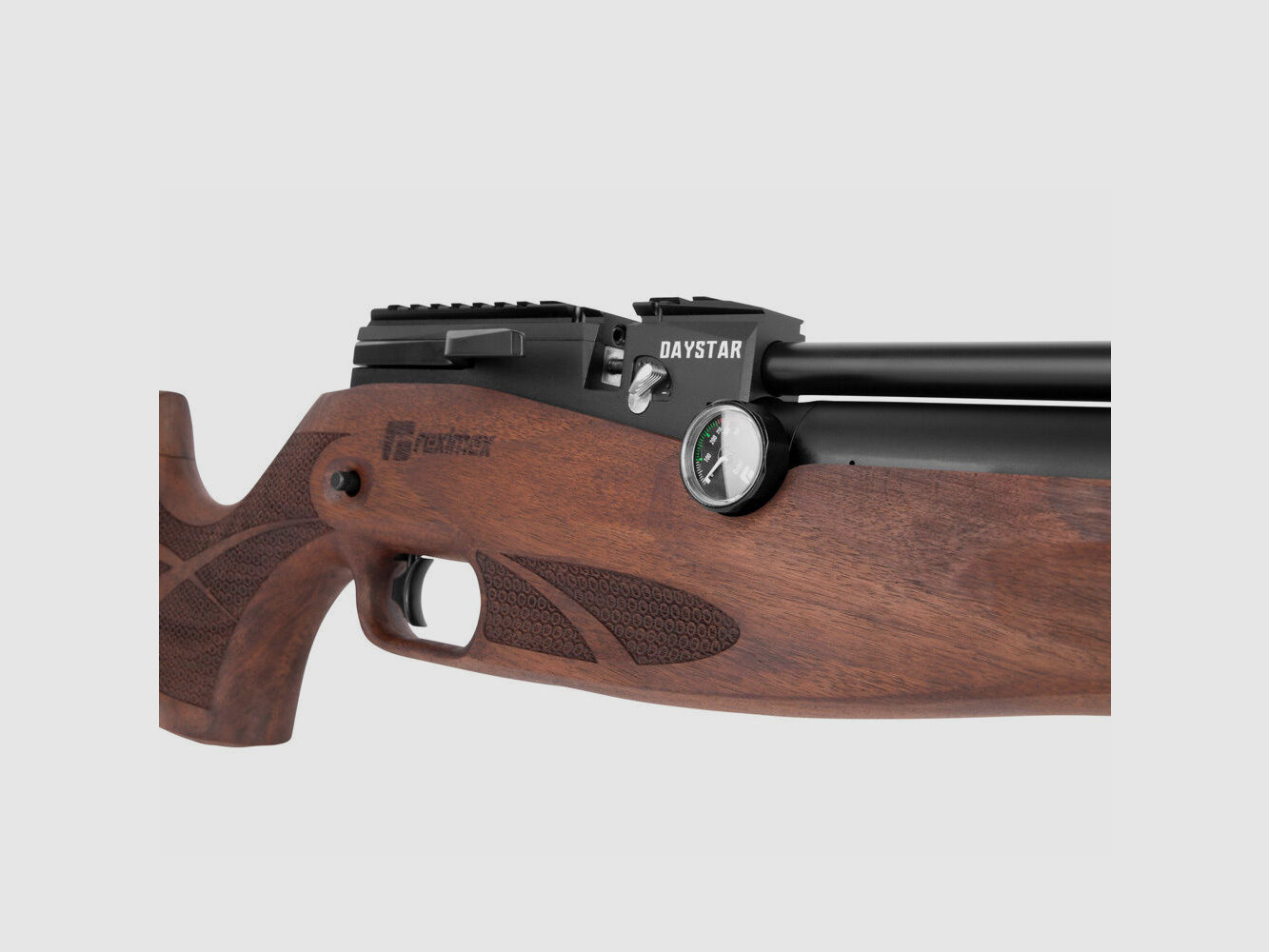reximex Daystar PCP Gewehr Holz 4,5 mm Diabolo Walnuss