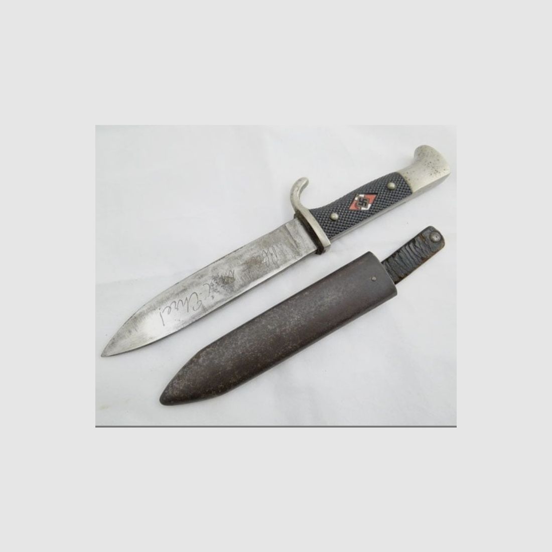 Oryginalny nóż do jazdy HJ z mottem z Wk2 RZM M7/42 1936