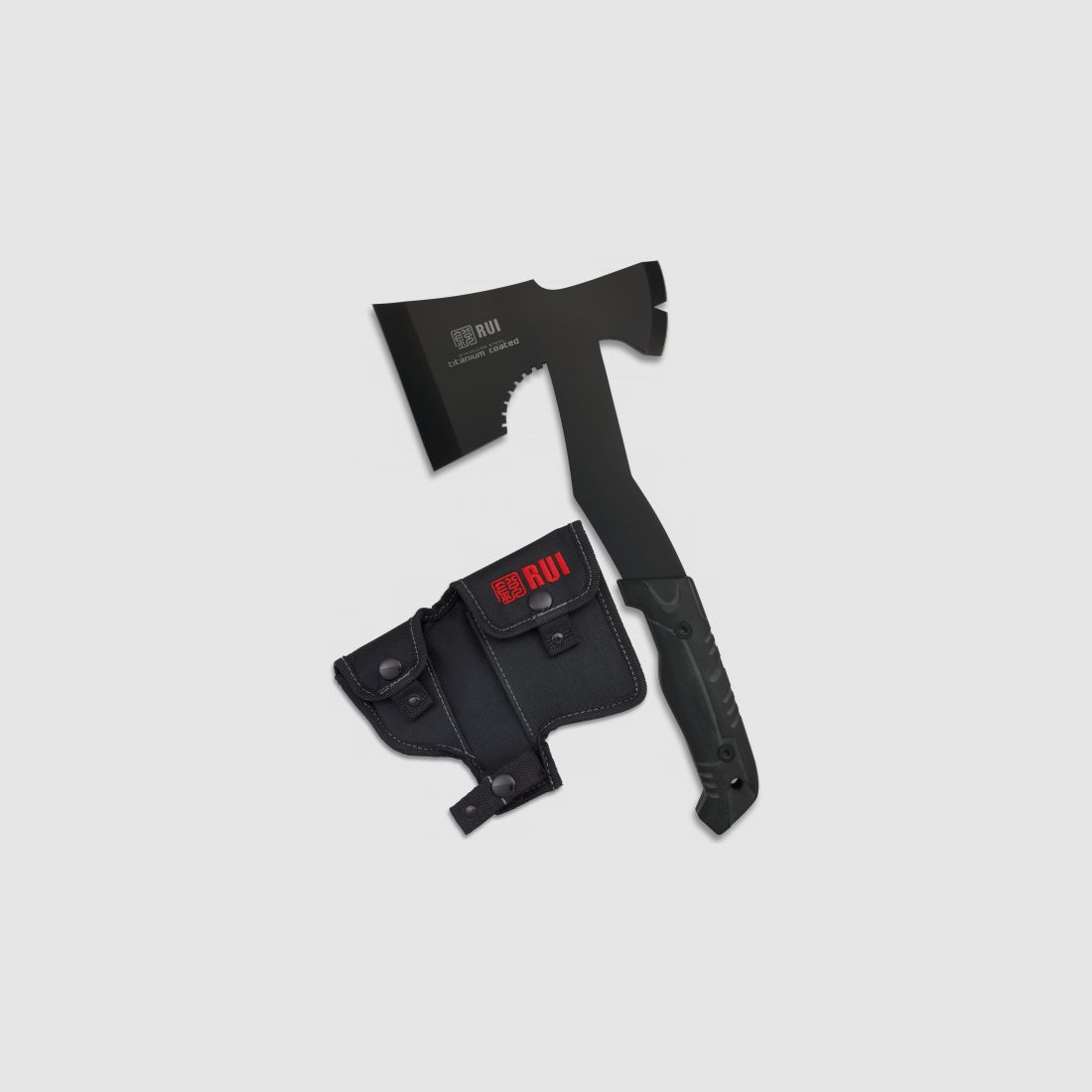 RUI Tactical Ax siekiera robocza z nylonowym etui z kieszenią