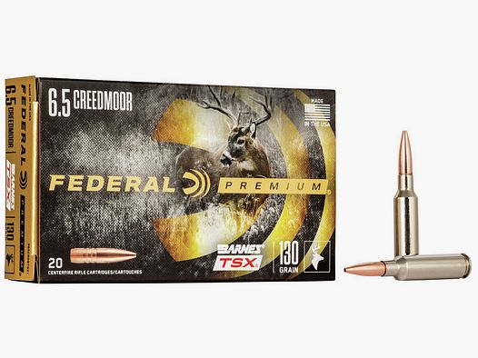 Federal Premium Barnes TSX 6.5mm Creedmoor 130GR HP 20 cartridges