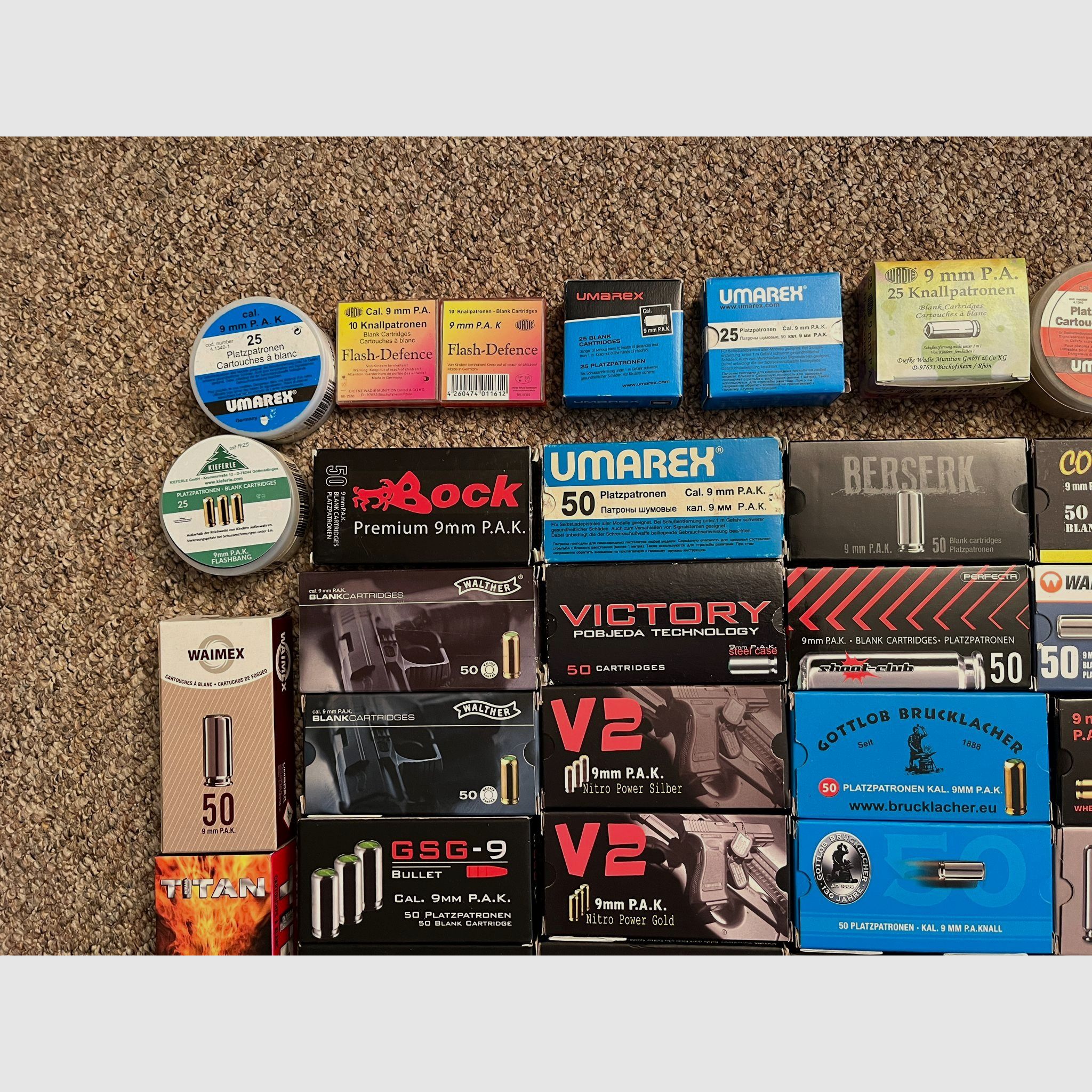 9mm PAK Platzpatronen Sammlung