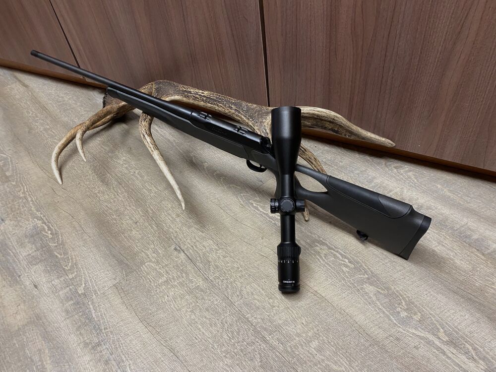 Sauer 404 Synchro XT, mit Zeiss Conquest V4 3-12x56, Stahlsystem