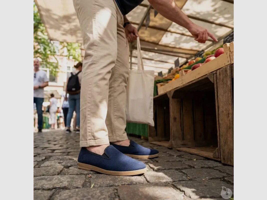 Cogolin canvas schoenen marineblauw maat 40 tot 46, afbeelding 5 van 11