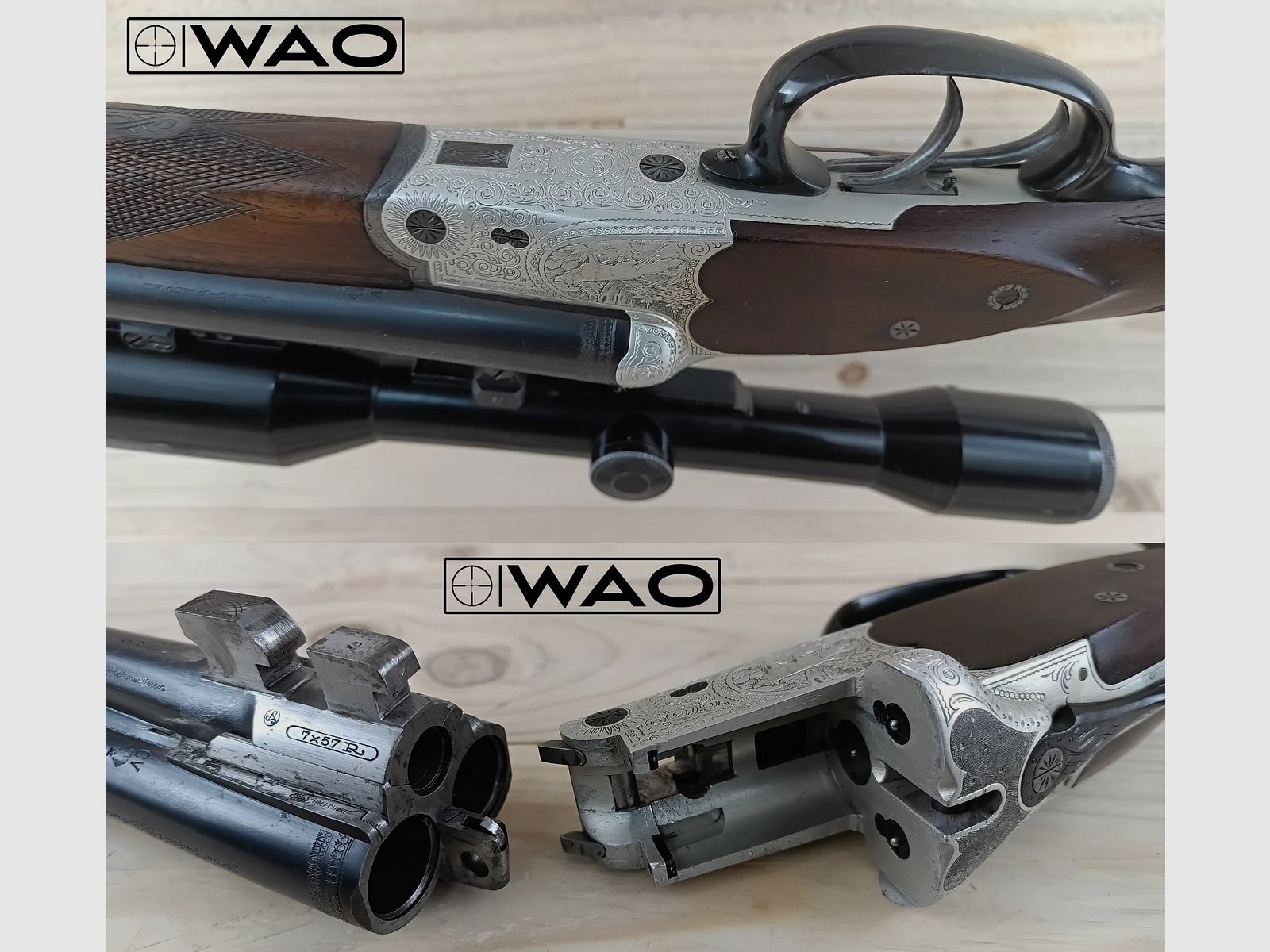 Sauer & Sohn Mod. 3000 Luxus Drilling, Kal.: 7x57R; 16/70 *mit Optik*