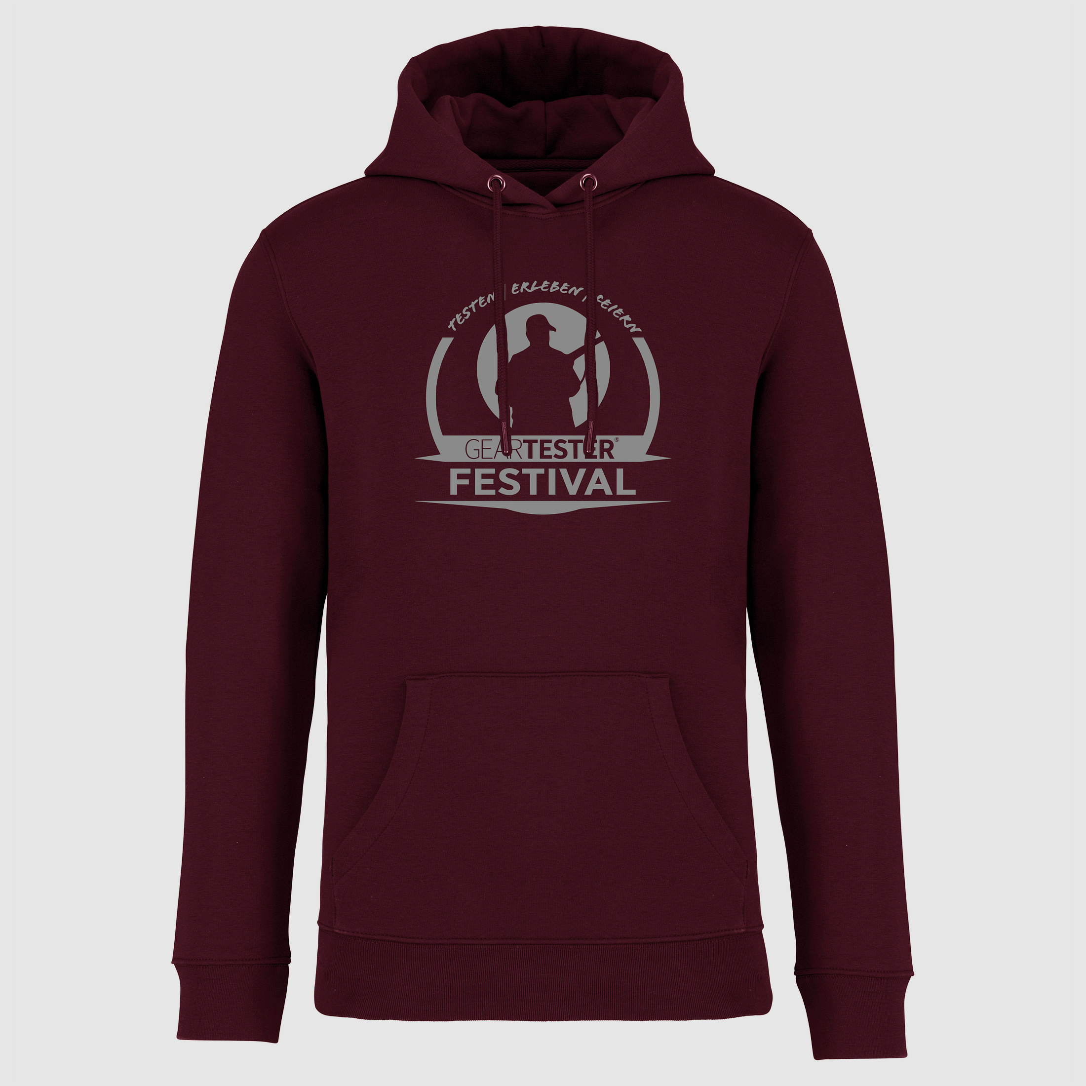 Geartester Festival Bio Hoodie, großes Logo