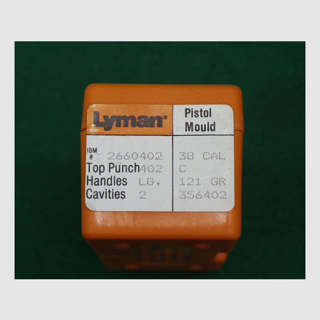 Lyman	 Mold Cal.38