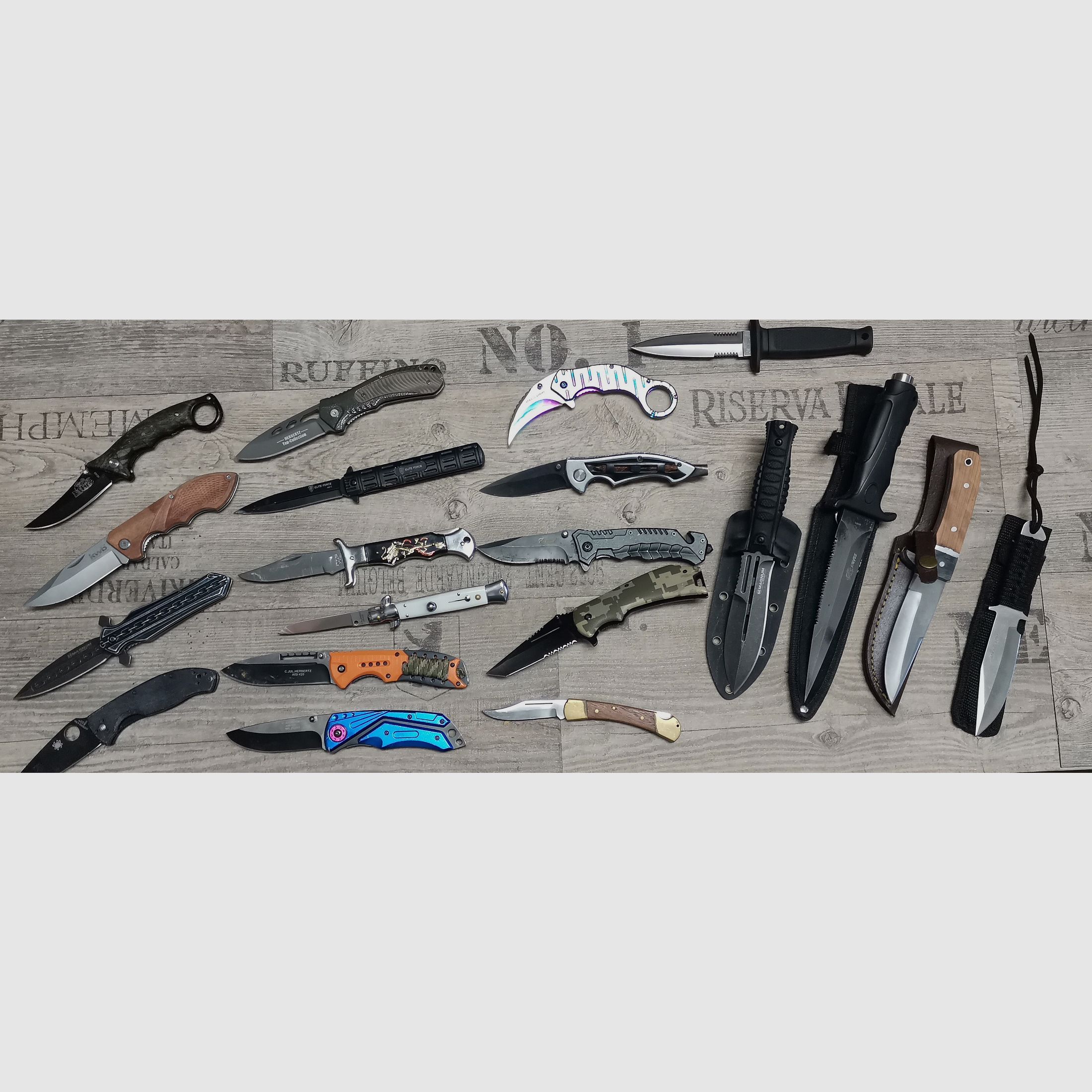 Messer Konvolut Böker Haller Herbertz etc. Karambit Einhandmesser Dolch Springmesser