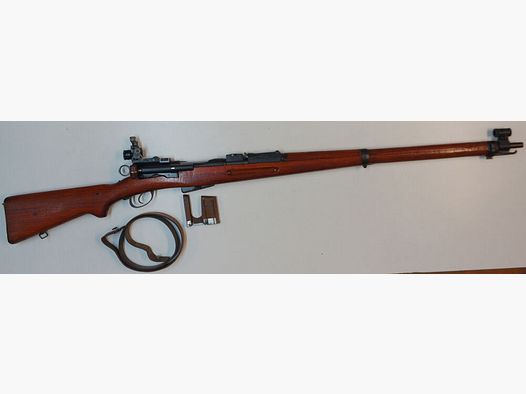 Waffenfabrik Bern	 Repetierbüchse W+F Bern Schweizer Langgewehr G96-11 Kal.7,5x55swiss mit Diopter und Korntunnel