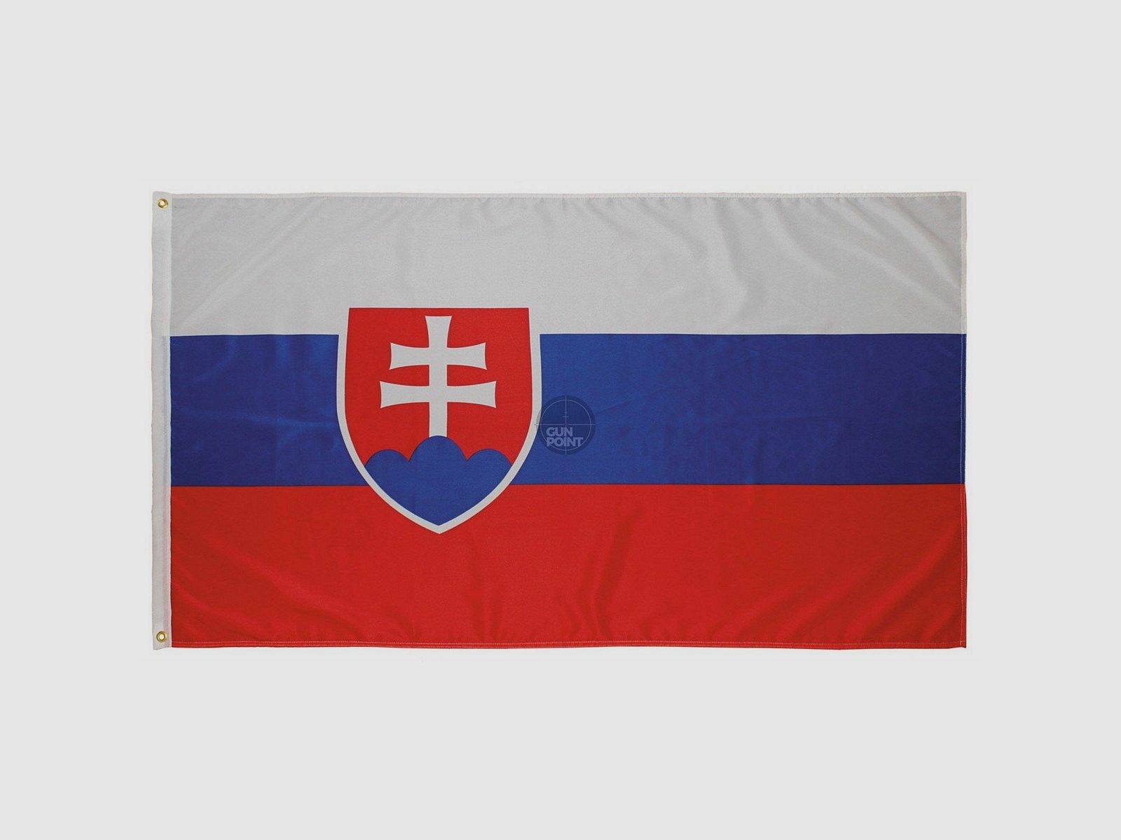 Drapeau, Slovaquie, Polyester, 90 x 150 cm