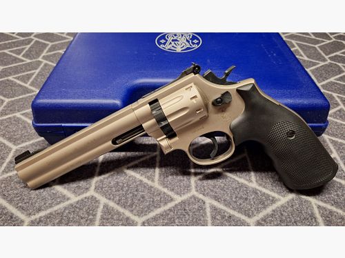 Revolver Smith & Wesson 686 - 6 inch nikkel 4,5 mm diabolo