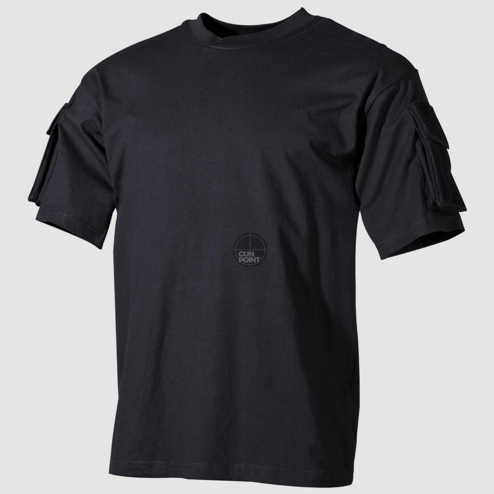 US T-Shirt, halbarm, schwarz,mit rmeltaschen