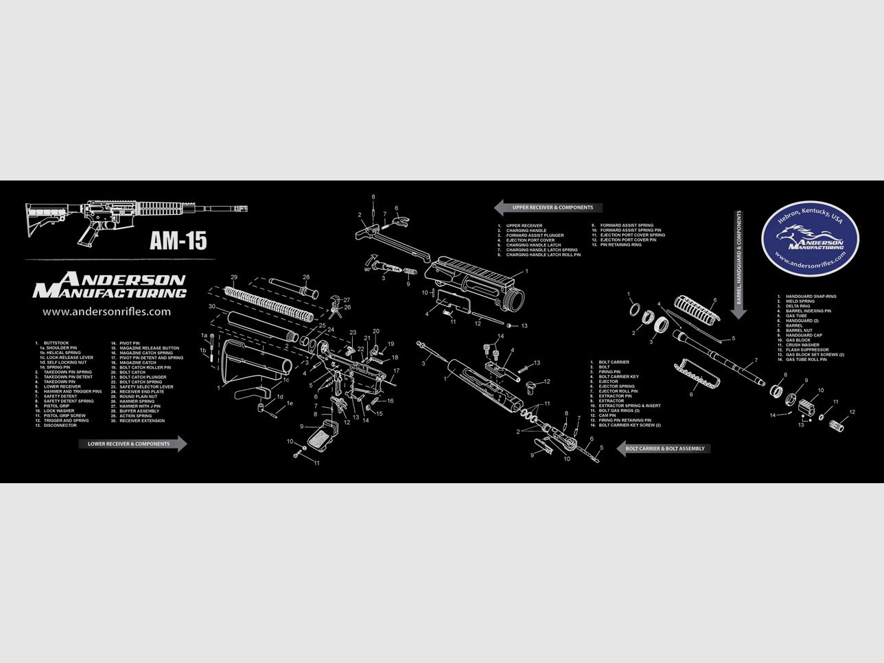 ANDERSON Professional AR-15 Gun Cleaning Mat